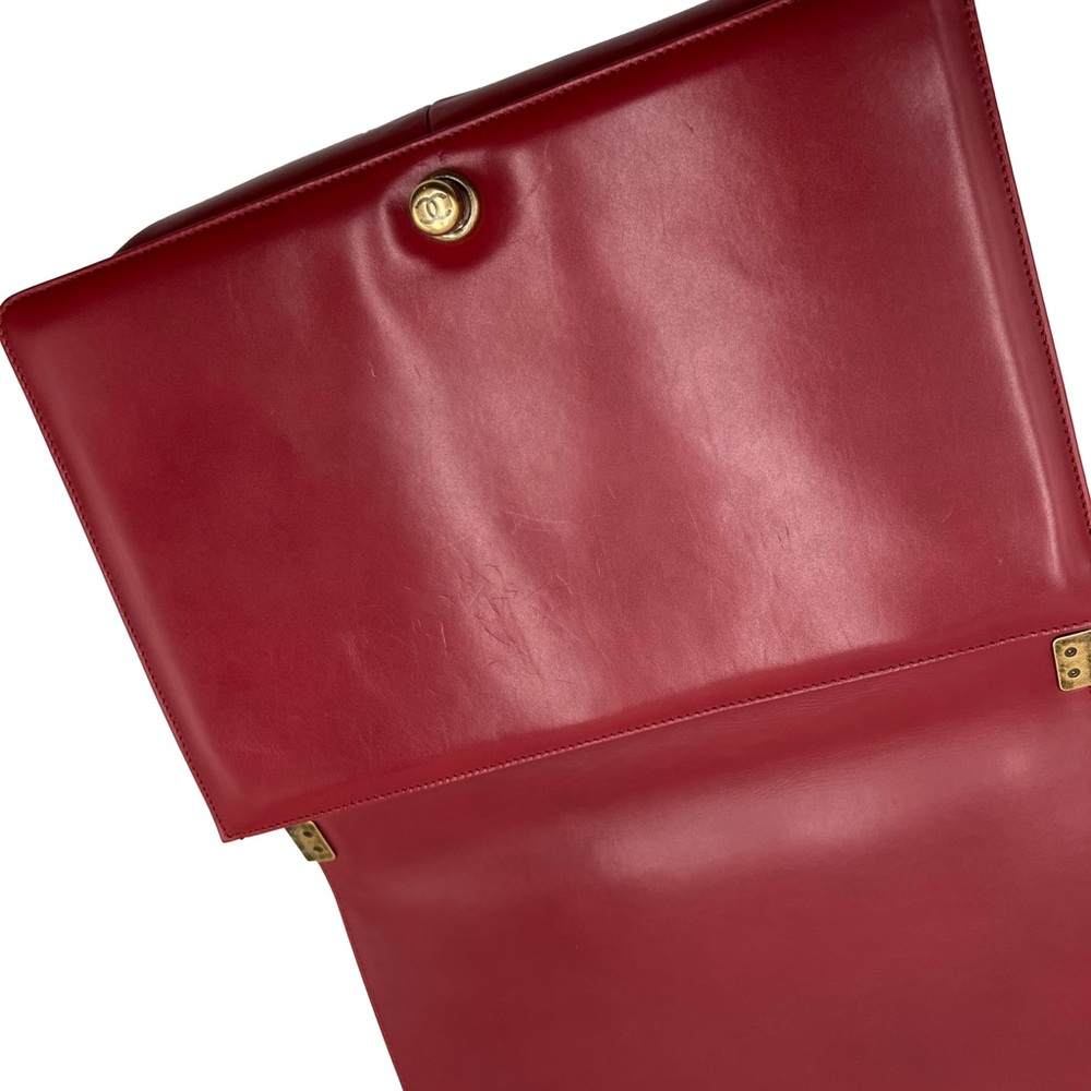đź’ĄSOLDđź’ĄChanel XL Reverso Burgundy Boy Bag - Picture 6 of 11